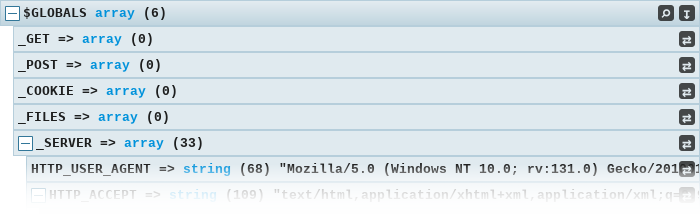 Short array. Globals.